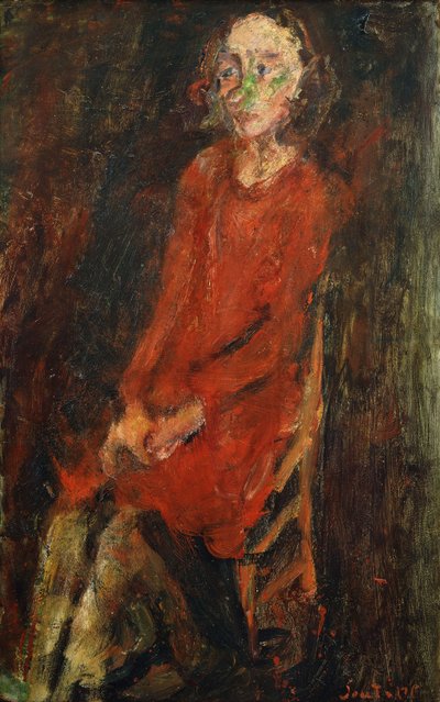 Mladá žena v červeném; Mladá žena v červeném, 1928 od Chaim Soutine