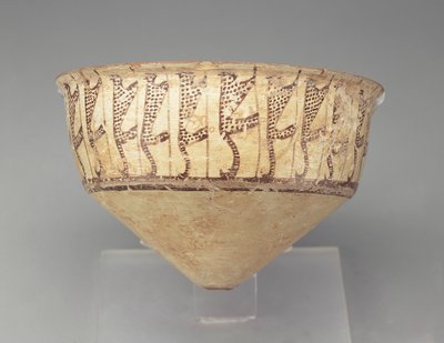 Kónická mísa s leopardím vzorem, 3500-3000 př.nl (žlutohnědá kamenina) od Chalcolithic