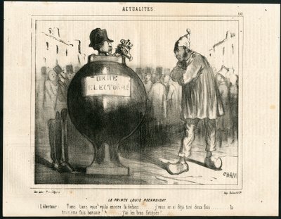 Le Charivari, satirický v B & W od Amédée de Noé