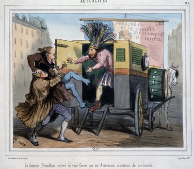 Slavný Proudhon, unesený americkým pořadem kuriozit - Chamem od Amédée de Noé