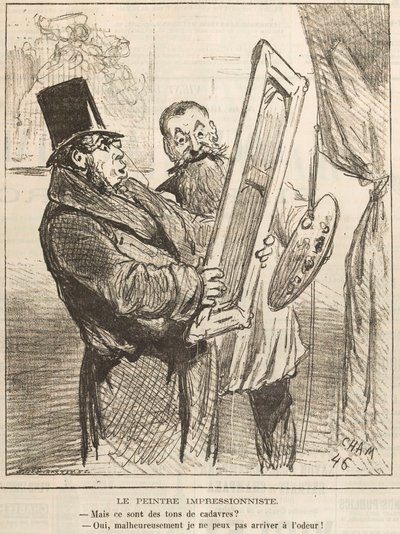 Impresionistický malíř: Ale tohle jsou tóny mrtvoly..., 1877. od Cham