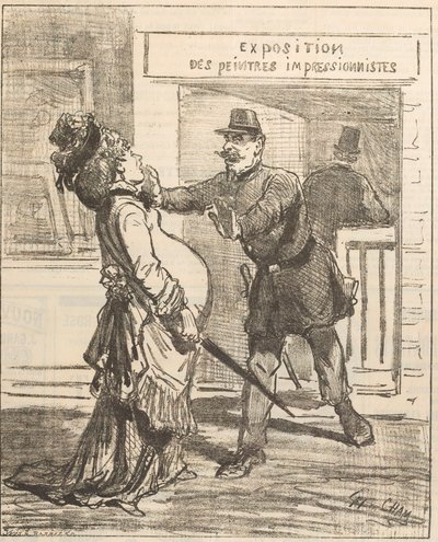 Paní, není radno vstupovat!. Le Charivari, 16. dubna 1877, 1877. od Cham