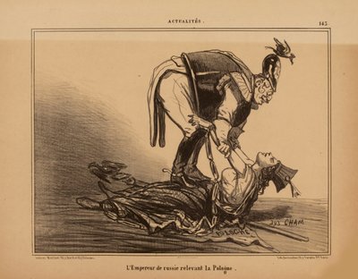 Ruský císař uvolňující Polsko, 1855. od Cham