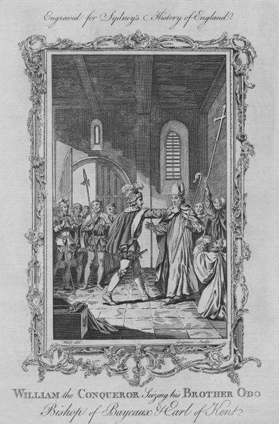 Vilém Dobyvatel se zmocnil svého bratra Oda, biskupa z Bayeaux a hraběte z Kentu, 1773. od Charles,C Grignion,Charles Grignion the Elder. Charles Grignion,Grignion