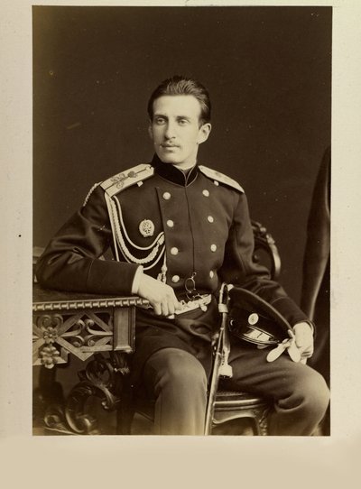 Nicolas Constantinovič de Russie - Portrét velkovévody Nicholase Constantinoviče Ruska (1850-1918), Bergamasco, Charles (Karl) (1830-1896). Foto albuminu od Charles Bergamasco
