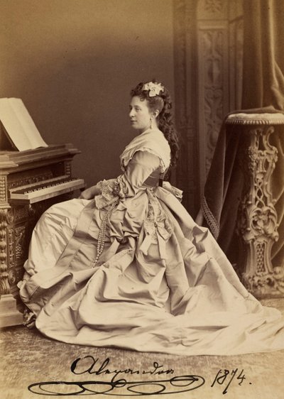 Portrét velkovévodkyně Alexandra Iosifovna Saxe-Altenburg (1830-1911) od Charles Bergamasco