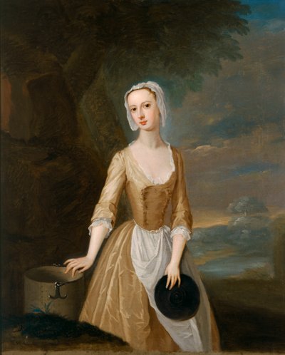 Catherine Hyde, vévodkyně z Queensbury jako dojička kolem roku 1770 (olej na plátně) od Charles (after) Jervas