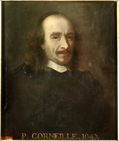 Portrét Pierre Corneille (1606-1684) francouzský dramatický básník. Anonymní obraz Charlese Lebruna (Le Brun) (1619-1690). Versailles, zámky Versailles a Trianon. od Charles (after) Le Brun