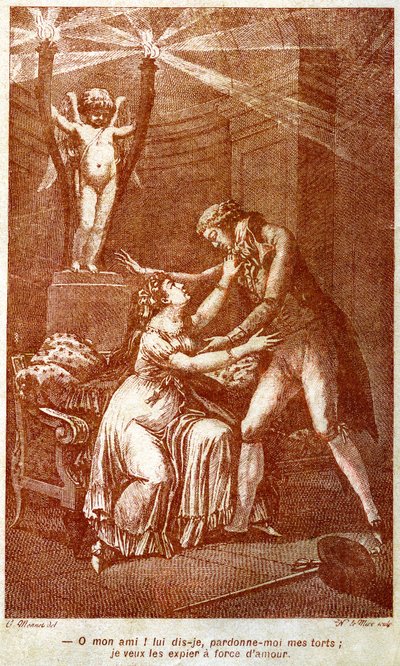 "Odpusť mi mé křivdy, chci je odčinit láskou." 18. století od Charles (after) Monnet