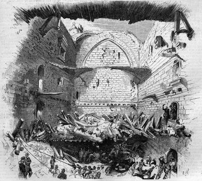 Zhroucení pavilonu ve Vincennes, 29. listopadu od Charles (after) Yriarte