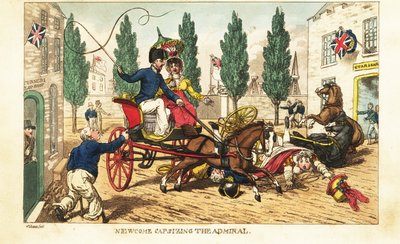 Praporčík Newcome narazí se svým vystoupením do admirálova kočáru se dvěma koňmi v Gosportu od Charles (c.1797 1850) (after) Williams