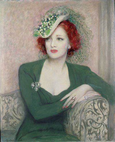 Polodlouhý portrét Margo Graham od Charles A. Buchel