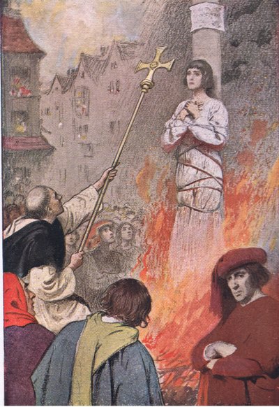 Na tržišti v Rouenu z Příběhu Jeanne D