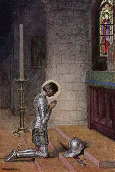 Johanka z Arku: Před oltářem (barva lito) od Charles A. Buchel