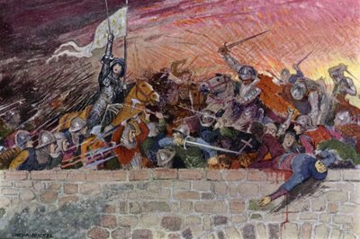 Johanka z Arku: "Ve jménu Boha, vpřed!" (barva lito) od Charles A. Buchel