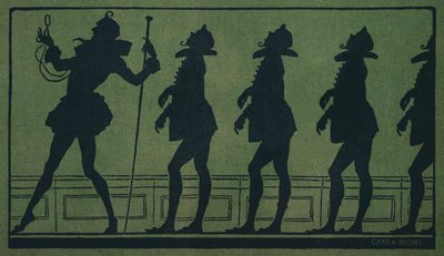 Dvanáctá noc: Malvolio (barevné lito) od Charles A. Buchel