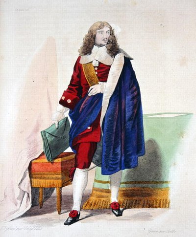Jean-Baptiste Colbert de Torcy (1619-83), ilustrace z „Le Plutarque Francais“ od E. Mennecheta od Charles Abraham (after) Chasselat