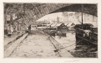 Pod Pont Marie, Paříž, 1887. od Charles Adams Platt