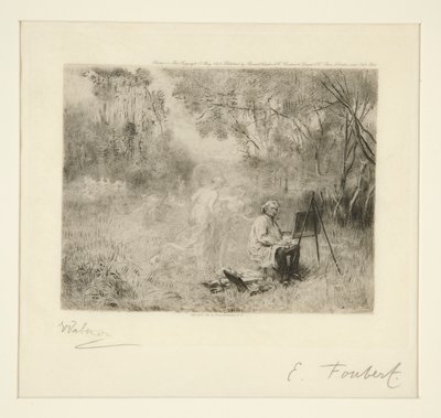 Corot Painting: Po Foubertovi od Charles Albert Waltner