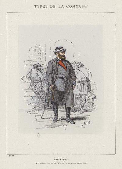 Plukovník, velitel praporů Place Vendome od Charles Albert d Arnoux Bertall