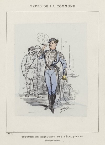Kostým ředitele telegrafů, občan Pauvert od Charles Albert d Arnoux Bertall