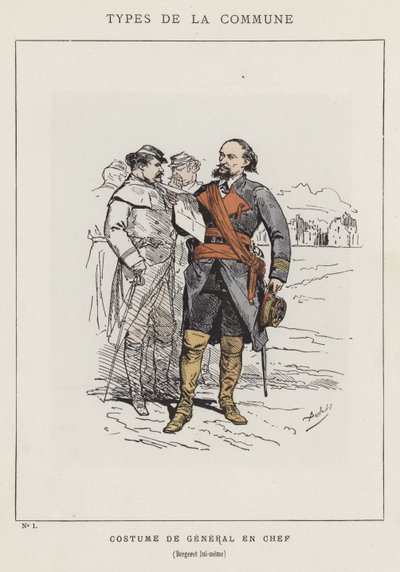 Kostým vrchního generála, samotného Bergereta od Charles Albert d Arnoux Bertall
