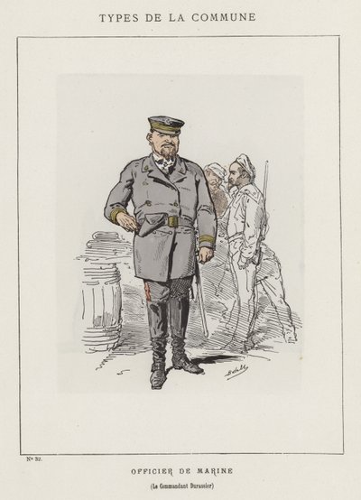 Námořní důstojník, velitel Durassier od Charles Albert d Arnoux Bertall