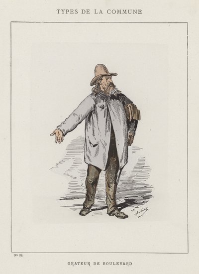 Řečník bulváru od Charles Albert d Arnoux Bertall