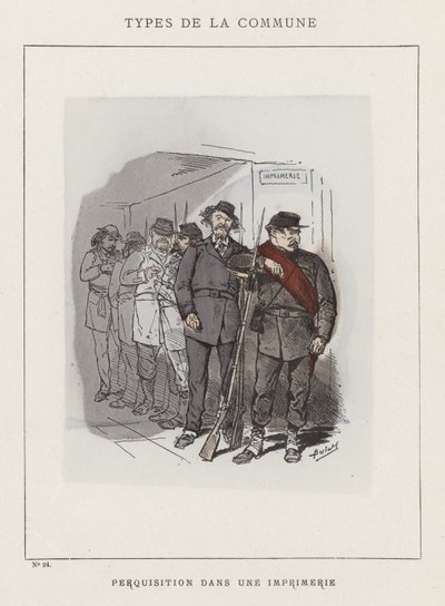Hledání tiskárny od Charles Albert d Arnoux Bertall