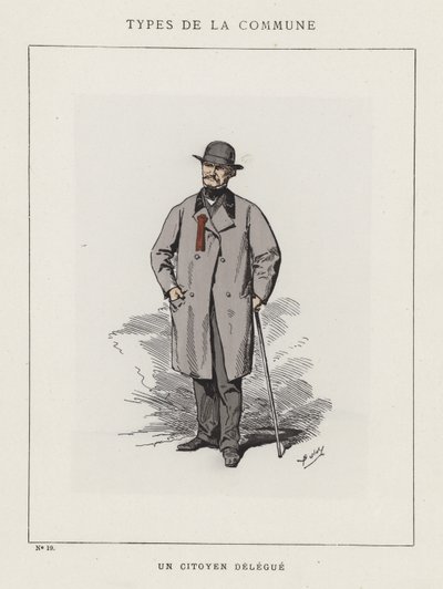 Občanský delegát od Charles Albert d Arnoux Bertall
