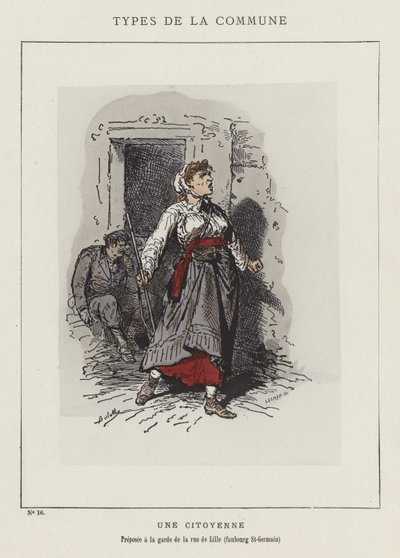 Občan, strážce rue de Lille, Faubourg St-Germain od Charles Albert d Arnoux Bertall
