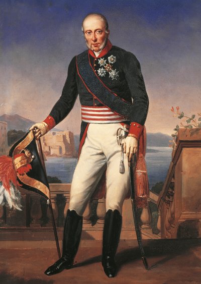 Portrét Františka I. ze dvou Sicílií, od Charles-Alexandre Debacq, malba od Charles Alexandre Debacq