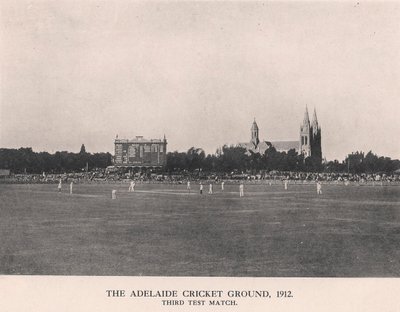 The Adelaide Cricket Ground, třetí testovací zápas mezi Austrálií a Anglií, 1912 od Charles Alfred Petts
