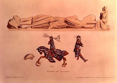Hrobová podobizna rytíře Aymera De Valence, hraběte z Pembroke († 1324), hospoda. 1811 od Charles Alfred Stothard