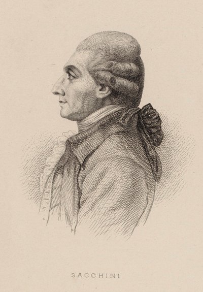 Portrét skladatele Antonia Sacchiniho 1730-1786, 1870. od Charles Alphonse Deblois
