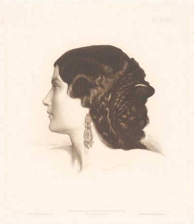 Portrét italské ženy Nonna (název na objektu) Portréty italských žen (název série) od Charles Alphonse Paul Bellay