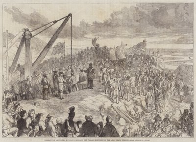 Ceremoniál položení základního kamene Wallace Monument na opatství Craig, Stirling od Charles Altamont Doyle