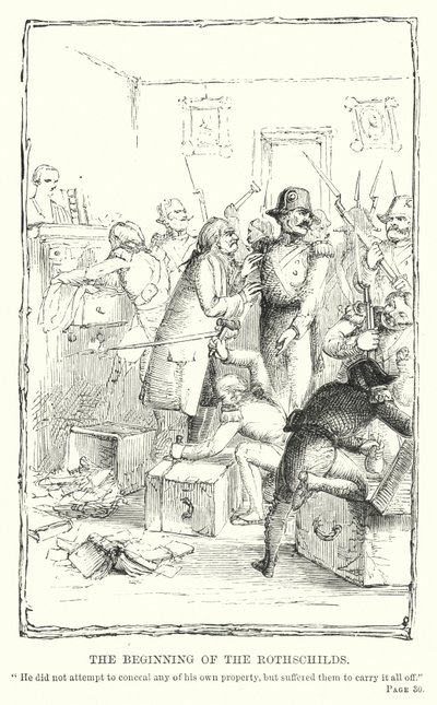 Počátek Rothschildů (rytina) od Charles Altamont Doyle
