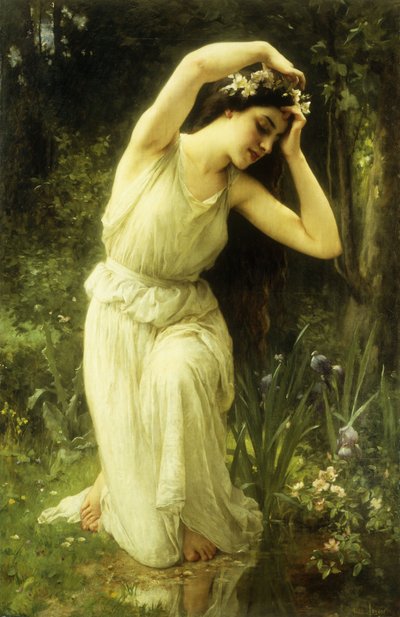 Nymfa v lese (olej na plátně) od Charles Amable Lenoir