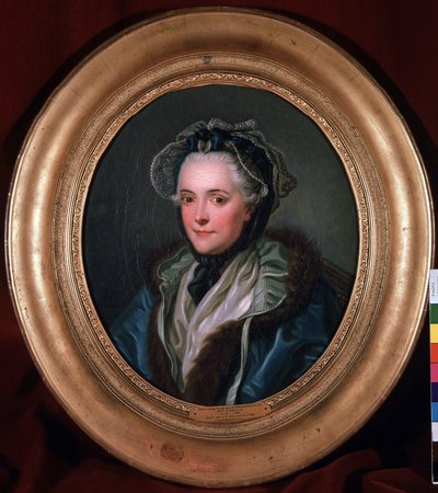 Portrét Marie-Louise-Nicole (Marie Louise Nicole), vévodkyně z Enville (Anville) (1716-1797). Obraz Charlese Amedee Philippe van Loo (1719-1795) od Charles Amedee Philippe van Loo