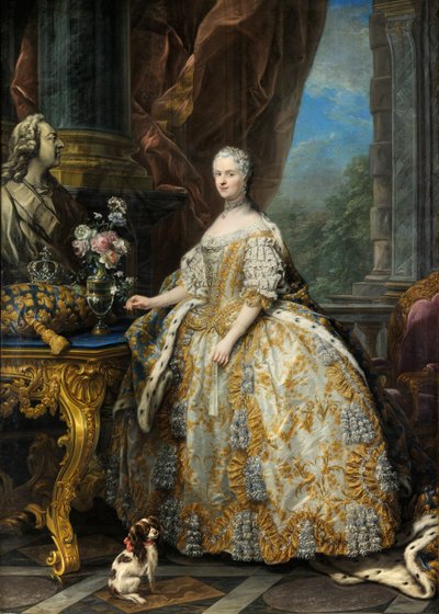 Francouzsky: Marie Leszczinska, reine de France (1703-1768) Marie Leszczyńska od Charles André van Loo