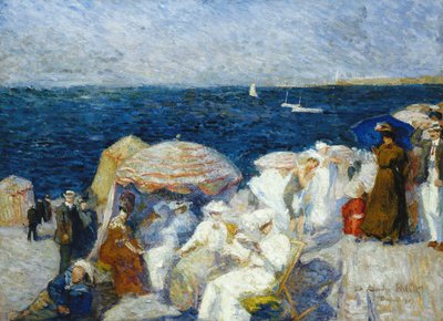 Na pláži, Dieppe; Na pláži, Dieppe, 1907 od Charles Andre Fridit