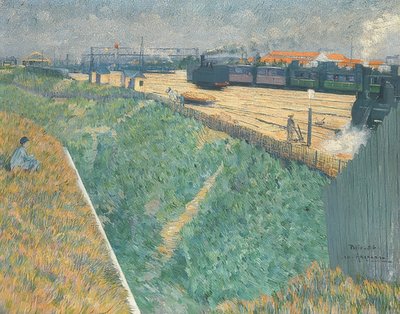 Západní dráha opouštějící Paříž. 1886 od Charles Angrand
