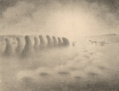 Konec sklizně, 90. léta 19. století. od Charles Angrand