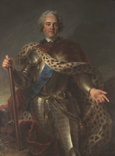 Herman Mořic hrabě saský (1696-1750), zvaný maršál Francie. od Charles Antoine Coypel
