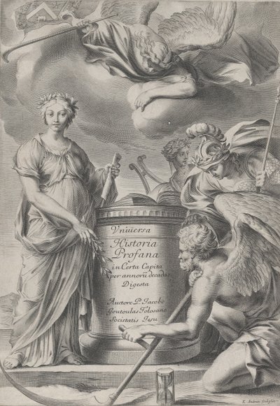 Frontispis pro Vnuiersa Historia Profana, ca. 1630-70. od Charles Audran
