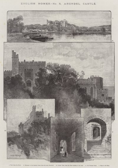 Zámek Arundel od Charles Auguste Loye