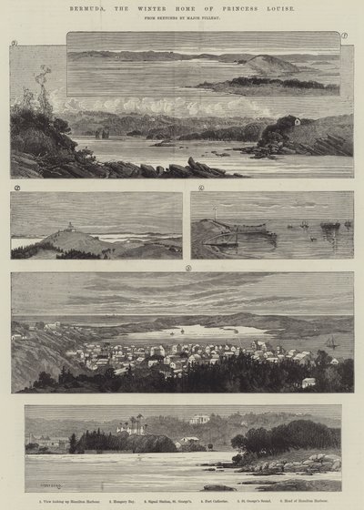 Bermudy, zimní domov princezny Louise od Charles Auguste Loye