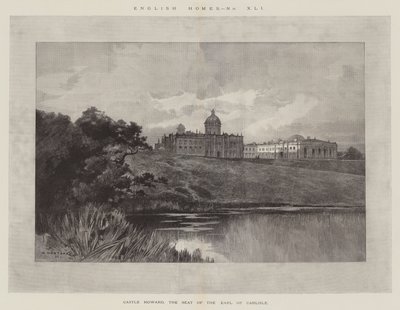 Hrad Howard, sídlo hraběte z Carlisle od Charles Auguste Loye