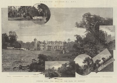 Cobham Hall, sídlo hraběte z Darnley od Charles Auguste Loye